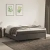 Image de Sommier À Lattes De Lit Et Matelas Gris Foncé 180x200cm Velours Vidaxl
