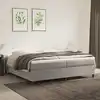 Image de Sommier À Lattes De Lit Et Matelas Gris Clair 200x200cm Velours Vidaxl
