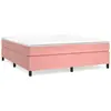 Image de Sommier À Lattes De Lit Avec Matelas Rose 200x200 Cm Velours Vidaxl