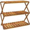 Image de Étagère Pliable À 3 Niveaux Marron 70x31x63 Cm Bois D'acacia Vidaxl