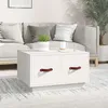 Image de Table Basse Blanc 60x53x35 Cm Bois Massif De Pin Vidaxl