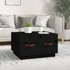 Image de Table Basse Noir 60x53x35 Cm Bois Massif De Pin Vidaxl