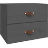 Image de Table De Chevet Murale Gris 50x36x40 Cm Vidaxl