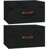 Image de Tables De Chevet Murales 2 Pcs Noir 40x29,5x22 Cm Vidaxl