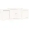 Image de Buffet Blanc 164x37x68 Cm Bois Massif De Pin Vidaxl