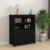 Image de 821516 vidaXL Buffet Noir 83x415x100 cm Bois massif de pin