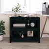 Image de Bibliothèque Noir 80x35x68 Cm Bois De Pin Massif Vidaxl