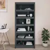 Image de Bibliothèque Gris 80x35x183 Cm Bois De Pin Massif Vidaxl