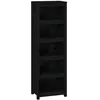 Image de Bibliothèque Noir 50x35x154 Cm Bois De Pin Massif Vidaxl