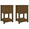 Image de Tables De Chevet 2 Pcs Marron Miel 40x35x61,5 Cm Pin Solide Vidaxl