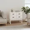 Image de 821740 vidaXL Armoire console Blanc 90x40x78 cm Bois de pin solide