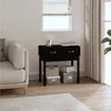 Image de Table Console Noir 76,5x40x75 Cm Bois Massif De Pin Vidaxl