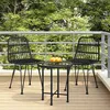 Image de Chaises De Jardin Lot De 2 Noir 48x62x84 Cm Résine Tressée Vidaxl