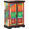 Image de Buffet Peint À La Main Avec Portes 53x30x75 Cm Bois De Manguier Vidaxl