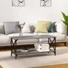 Image de Table Basse Sonoma Gris 100x45x45 Cm Bois D'ingénierie Et Fer Vidaxl