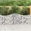 Image de Paniers À Gabions Arqués 7 Pcs 200x30x80/100 Cm Fer Galvanisé Vidaxl