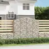 Image de Paniers À Gabions Arqués 6 Pcs 200x30x180/200 Cm Fer Galvanisé Vidaxl