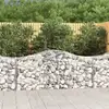Image de Paniers À Gabions Arqués 15 Pcs 200x50x80/100 Cm Fer Galvanisé Vidaxl