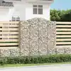 Image de Paniers À Gabions Arqués 7 Pcs 200x50x220/240 Cm Fer Galvanisé Vidaxl