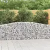 Image de Paniers À Gabions Arqués 3 Pcs 400x30x80/100 Cm Fer Galvanisé Vidaxl