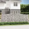 Image de Paniers À Gabions Arqués 3 Pcs 400x30x140/160 Cm Fer Galvanisé Vidaxl