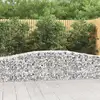 Image de Paniers À Gabions Arqués 2 Pcs 400x50x60/80 Cm Fer Galvanisé Vidaxl