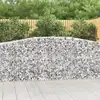 Image de Paniers À Gabions Arqués 2 Pcs 400x50x100/120 Cm Fer Galvanisé Vidaxl
