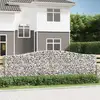 Image de Paniers À Gabions Arqués 5 Pcs 400x50x120/140 Cm Fer Galvanisé Vidaxl