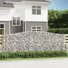 Image de Paniers À Gabions Arqués 4 Pcs 400x50x140/160 Cm Fer Galvanisé Vidaxl