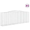 Image de Paniers À Gabions Arqués 5 Pcs 400x50x140/160 Cm Fer Galvanisé Vidaxl