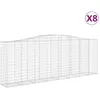 Image de Paniers À Gabions Arqués 8 Pcs 400x50x140/160 Cm Fer Galvanisé Vidaxl