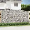 Image de Paniers À Gabions Arqués 4 Pcs 400x50x200/220 Cm Fer Galvanisé Vidaxl