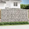 Image de Paniers À Gabions Arqués 3 Pcs 400x50x220/240 Cm Fer Galvanisé Vidaxl
