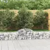 Image de Paniers À Gabions Arqués 3 Pcs 200x30x40/60 Cm Fer Galvanisé Vidaxl