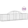 Image de Paniers À Gabions Arqués 10 Pcs 200x30x40/60 Cm Fer Galvanisé Vidaxl