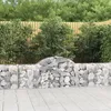 Image de vidaXL Paniers à gabions arqués 2 pcs 200x30x60/80 cm Fer galvanisé gabion cage de gabion panier de mur de gabion mur de 3146068