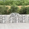 Image de Paniers À Gabions Arqués 14 Pcs 200x30x80/100 Cm Fer Galvanisé Vidaxl