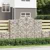 Image de Paniers À Gabions Arqués 2 Pcs 200x30x140/160 Cm Fer Galvanisé Vidaxl
