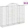 Image de Paniers À Gabions Arqués 13 Pcs 200x30x140/160 Cm Fer Galvanisé Vidaxl