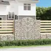 Image de Paniers À Gabions Arqués 2 Pcs 200x30x180/200 Cm Fer Galvanisé Vidaxl