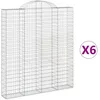 Image de Paniers À Gabions Arqués 6 Pcs 200x30x220/240 Cm Fer Galvanisé Vidaxl