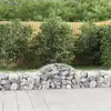 Image de Paniers À Gabions Arqués 2 Pcs 200x50x40/60 Cm Fer Galvanisé Vidaxl