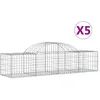 Image de Paniers À Gabions Arqués 5 Pcs 200x50x40/60 Cm Fer Galvanisé Vidaxl