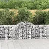 Image de Paniers À Gabions Arqués 3 Pcs 200x50x80/100 Cm Fer Galvanisé Vidaxl