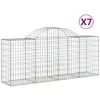 Image de Paniers À Gabions Arqués 7 Pcs 200x50x80/100 Cm Fer Galvanisé Vidaxl