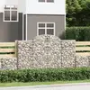 Image de Paniers À Gabions Arqués 4 Pcs 200x50x120/140 Cm Fer Galvanisé Vidaxl