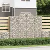 Image de Paniers À Gabions Arqués 6 Pcs 200x50x160/180 Cm Fer Galvanisé Vidaxl