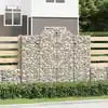 Image de Paniers À Gabions Arqués 15 Pcs 200x50x160/180 Cm Fer Galvanisé Vidaxl