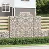 Image de Paniers À Gabions Arqués 18 Pcs 200x50x160/180 Cm Fer Galvanisé Vidaxl