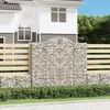 Image de Paniers À Gabions Arqués 8 Pcs 200x50x180/200 Cm Fer Galvanisé Vidaxl